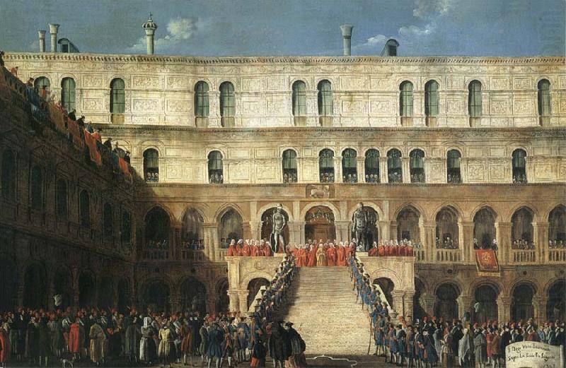 Gabriel Bella Inauguration of the Doge on the Scala dei Giganti china oil painting image